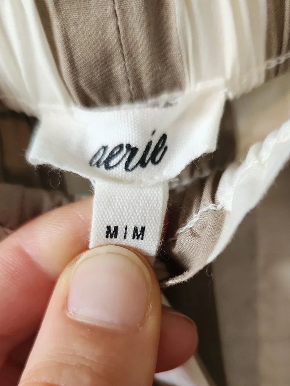 aerie - Like New Taupe/Cream Stripe Good Day Shorts - M - Picture 3 of 4
